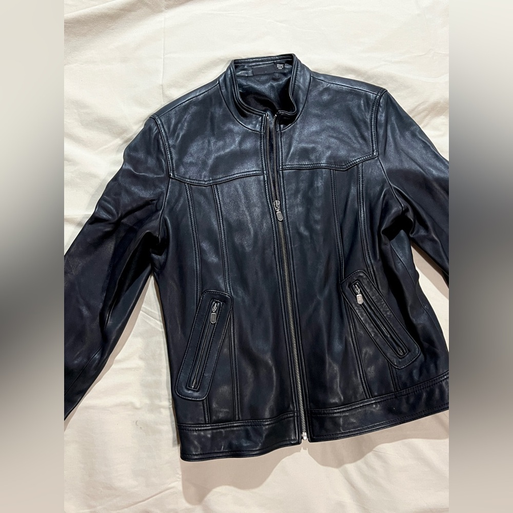a.n.a. - Black Leather Jacket Size-M/L - Picture 2 of 4